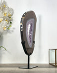 Amethyst & Agate Geode Slice with Stand - MWS2668