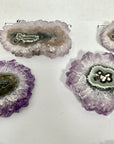 High-Quality Amethyst & Quartz Stalactite Slices for Jewelers - Wholesale Bulk Pack - STS0081