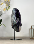 Natural Amethyst Geode with Green Jasper Shell - MWS2353