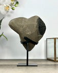 Black Amethyst Cluster on Metal Stand - MWS2849