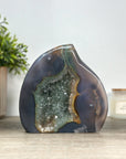Agate & Green Quartz Flame Carving - FST0156