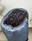 Polished Blue Agate & Amethyst Geode on Stand - MWS3186