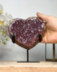 Unique Red Tone Quartz Stone Heart Carving - HST0270