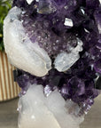 One of a Kind Natural Amethyst Cluster with Calcite Crystal - MWS2170