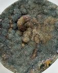 Unique Large Green Sugar Druzy Mineral Specimen with Metallic Stand - MWS1493