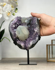 Natural Amethyst Geode with Large Calcite Specimen - MWS2348