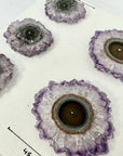 Unique Amethyst Stalactite Slices Set - Natural Crystal for Handmade Jewelry - STS0047