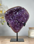 Stunning Natural Amethyst Cluster with Agate & Jasper Shell - MWS1749
