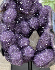 Natural Amethyst & Calcite Formation with Stalactites and Blue Agate Shell - MWS3287