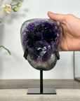 Amethyst Geode Crystal Cluster with Deep Purple Crystals for Home Decor Display - MWS2690