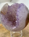 Uruguayan Amethyst Druzy & Agate Sphere Geode - SPH0150