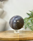 Banded Agate & Quartz Druzy Sphere Geode - SPH0233