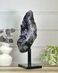 Huge Natural Amethyst Specimen on Metal Stand - MWS3149
