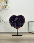 Deep Purple Uruguayan Amethyst Heart Carving - HST0329