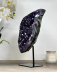 Stunning Natural Amethyst Geode with White Calcite Inclusions - MWS1741