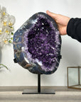 Huge Uruguayan Amethyst Geode on Metal Stand - MWS2755
