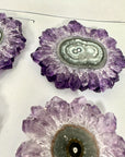 Wholesale Amethyst & Jasper Stalactite Slices for Jewelry Making - Bulk Flat Set - STS0074