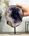 Natural Amethyst Geode - Deep Purple & Shinny Crystals - MWS2184