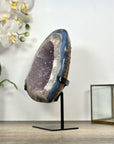 Natural Blue Agate & Amethyst Geode on Stand - MWS3022