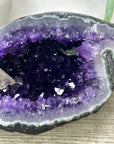 Natural Deep Purple Geode with Green Jasper Shell - STGE0047