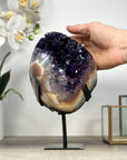 Deep Purple Amethyst Crystal Cluster with Unique Rainbow Jasper Matrix - MWS2351