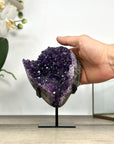 Amethyst Geode with Deep Purple Crystals – Natural Display Specimen on Stand - MWS2888
