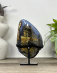 Blue Agate Geode with Rainbow Quartz Druzy Geode - MWS3328
