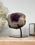 Natural Amethyst & Quartz Geode, Unique double Crystallization - MWS1887