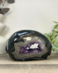 Xl Natural Amethyst Geode with Agate Shell - STGE0072