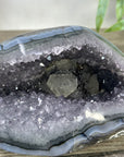 Blue Agate & Amethyst Natural Geode - STGE0036