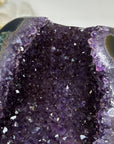 Natural Amethyst Stone Geode with Metallic Stand - MWS1706