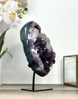 Amethyst Geode with Deep Purple Crystals and Calcite Formation - MWS2853