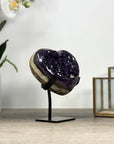 Deep purple Amethyst & Green Jasper Stone Heart - HST0301