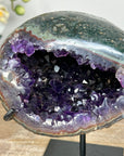 Unique Amethyst Geode with Green Jasper Shell - MWS1635