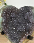 Natural Amethyst & Green Jasper Stone Heart - HST0263