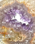 XXL Amethyst & Quartz Geode Slice Portal, Stand included - MWS2334
