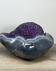 XXL Amethyst & Blue Banded Agate Centerpiece - CBP1171