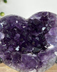 Deep Purple Amethyst Stone Heart with Large Crystals - HST0262