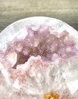 Natural Pink Amethyst Geode with Selfstanding Cut Base - STGE0051