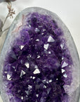 Large Natural Amethyst Geode on Metal Stand - MWS3136