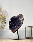 Deep Purple Uruguayan Amethyst Heart Carving - HST0257