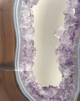 XXL Agate Slice with Amethyst Crystal Center for Home or Office Display - MWS2669