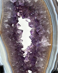 Unique Large Blue Banded Agate & Amethyst Portal - MWS1956