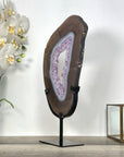 Amethyst & Agate Geode Slice with Stand - MWS2668