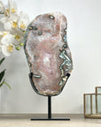 Beautiful Natural Large Quartz Crystal Slice, Stand included - MWS2332