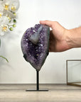 Natural Amethyst Geode with Calcite Formation - MWS2973