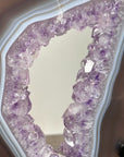 Amethyst & Agate Geode Slice with Stand - MWS2668