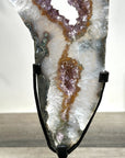Large Quartz Slice with Amethyst Crystals for Home Decor Display - MWS2665