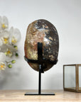 Natural Amethyst & Agate Geode with Metal Stand - MWS1901