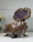 Huge Natural Amethyst Geode with Agate Shell – Perfect Home Accent - MWS1520